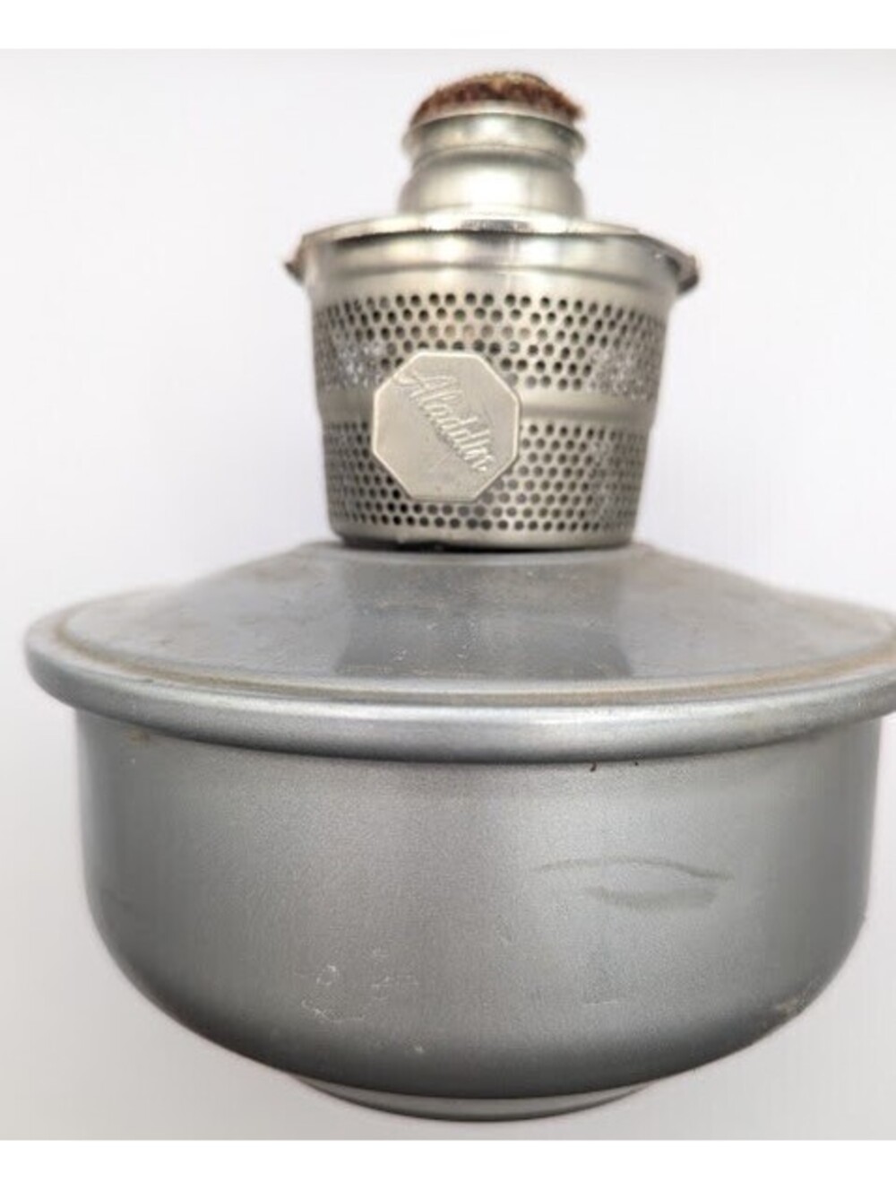 Vintage Aladdin Model? Aluminum Kerosene Oil Lamp Caboose Railroad Train Lantern